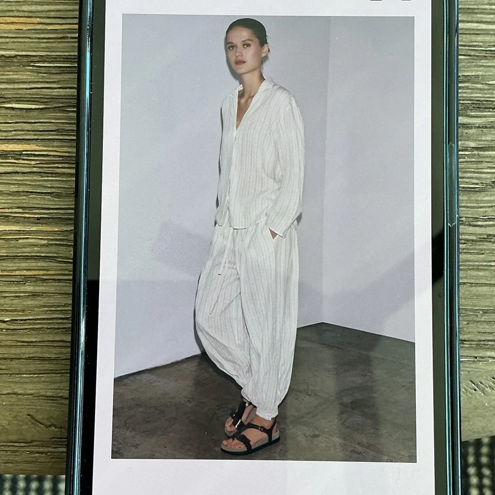 Zara Collection Striped Balloon Pants XS-S - Picture 6 of 7